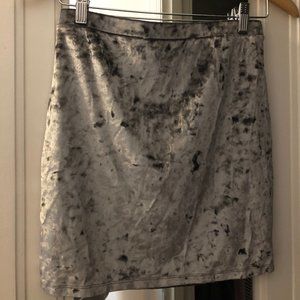 Forever 21 Grey Velvet Miniskirt